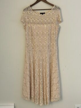 Sangria Lace Sequin Dress Size 14